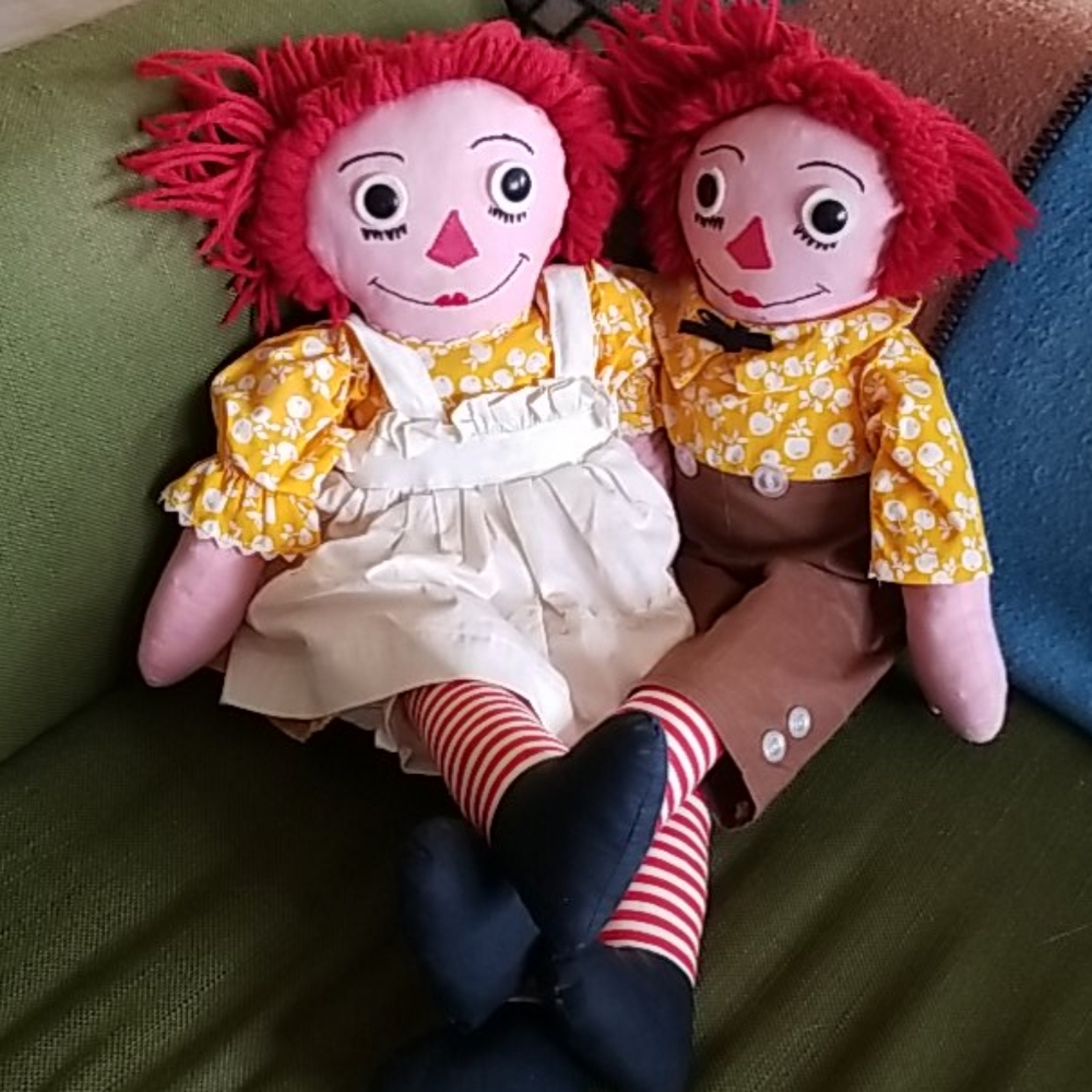Vintage, Hand Crafted, Raggedy Ann & Andy